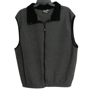 Avalanche Wear Men's Fleece Vest X-Large Gray Full‎ Zip Performance Outdoor